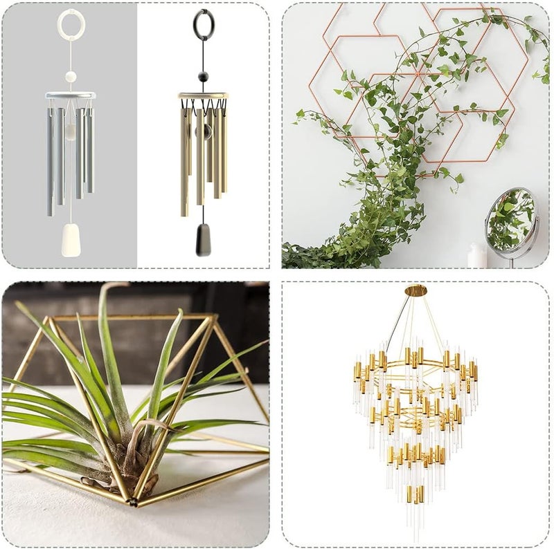 uxcell أنبوب نحاسي، 2 مم 3 مم 4 مم 5 مم 6 مم 7 مم OD × 0.5 مم سمك الجدار 200 مم طول أنبوب معدني، عبوة من 6 - Image 5